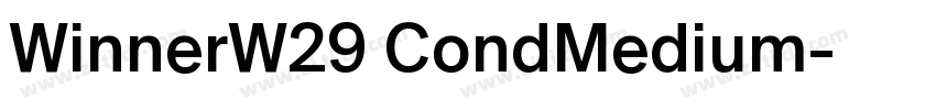 WinnerW29 CondMedium字体转换